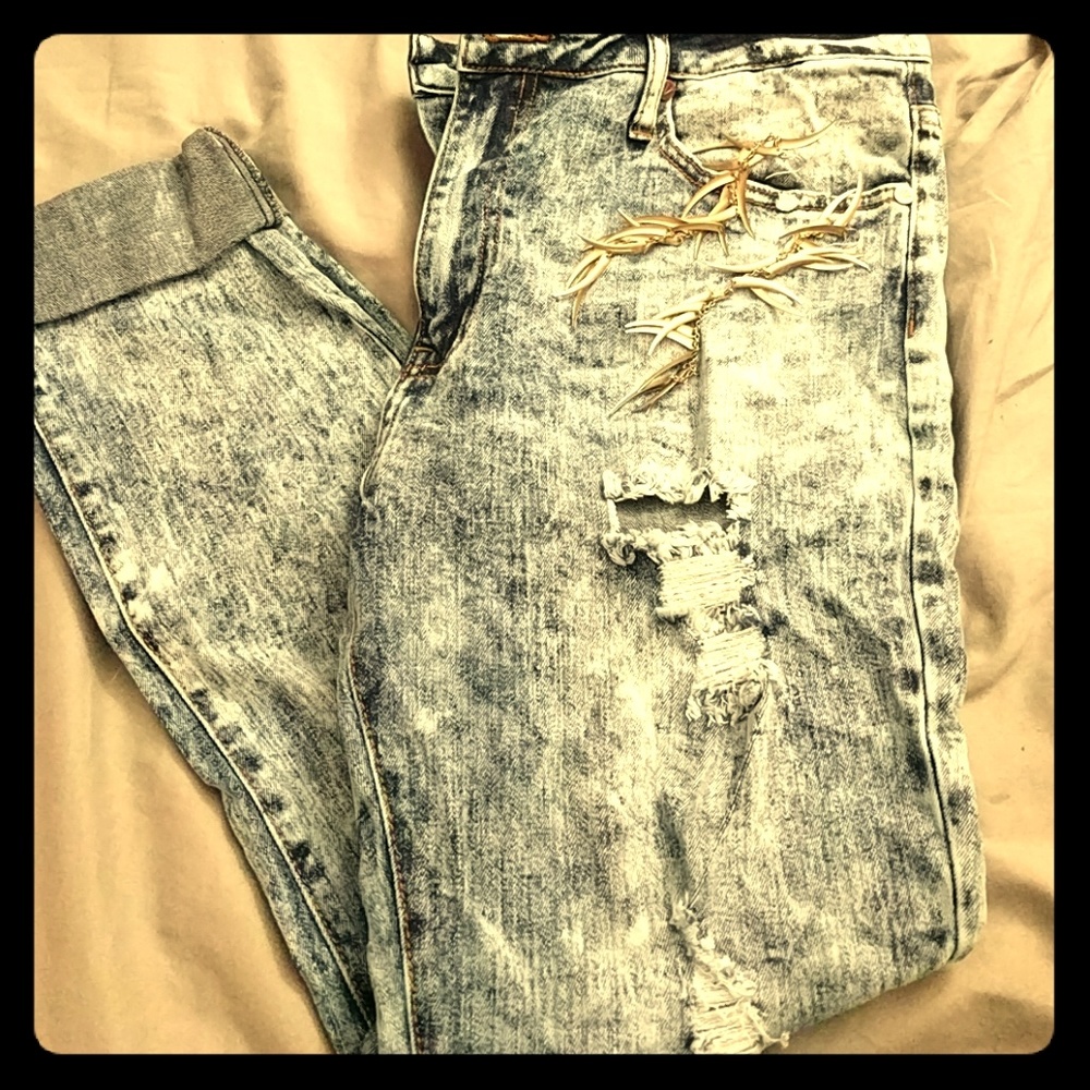 Distressed jeans